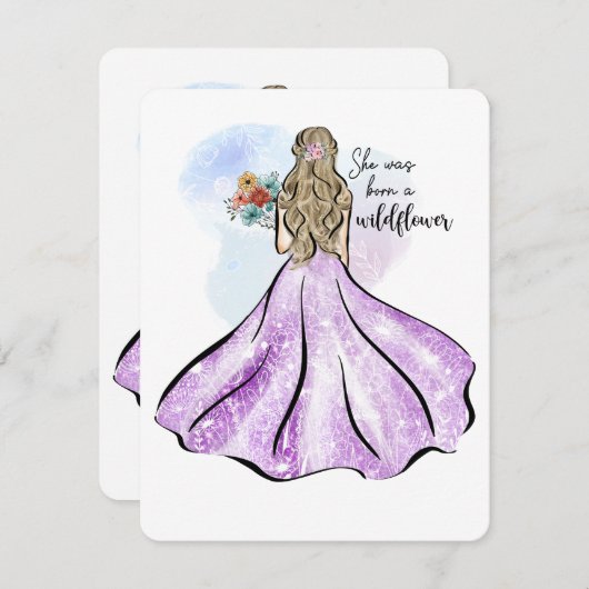 彼女生まれは山花の贈り物前向きだった シーズンカード (正面/裏面)