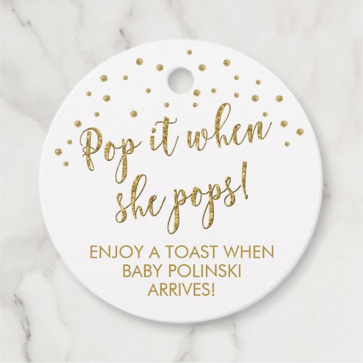 彼女男女兼用がポップ・アートのポップするラベル フェイバータグ (正面)