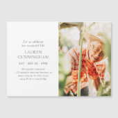 彼女祝の生活モダンシンプルミニマル写真 マグネット招待状 (正面)