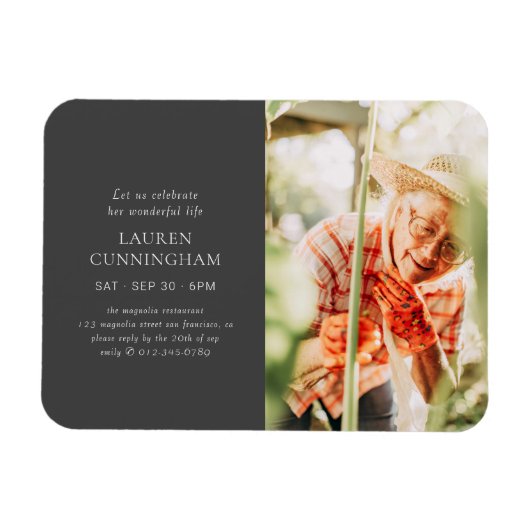 彼女祝の生活モダンシンプルミニマル写真 マグネット (横)