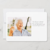 彼女祝の生活モダンシンプルミニマル写真 招待状 (裏面)