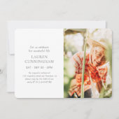 彼女祝の生活モダンシンプルミニマル写真 招待状 (正面)