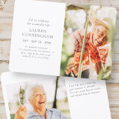 彼女祝の生活モダンシンプルミニマル写真 招待状