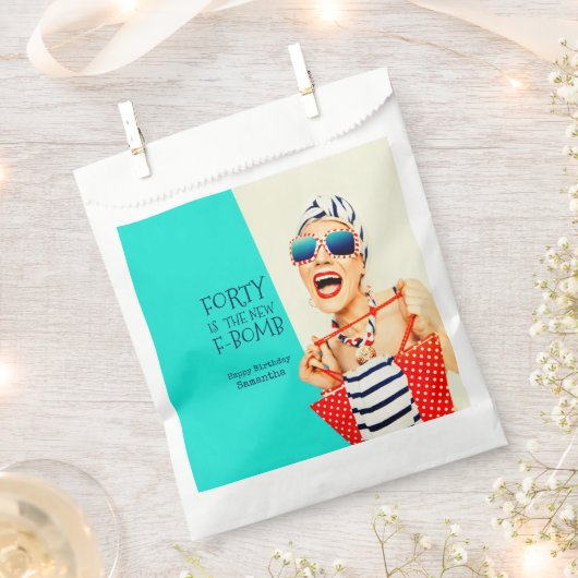 彼女笑わされるにとって四十は新しい爆弾誕生日 フェイバーバッグ (クリップ留めされた状態)