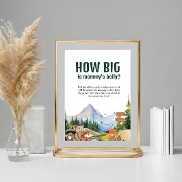 彼女素朴のベリーベイビーのシャワー記号がどれくらい大きいか ポスター