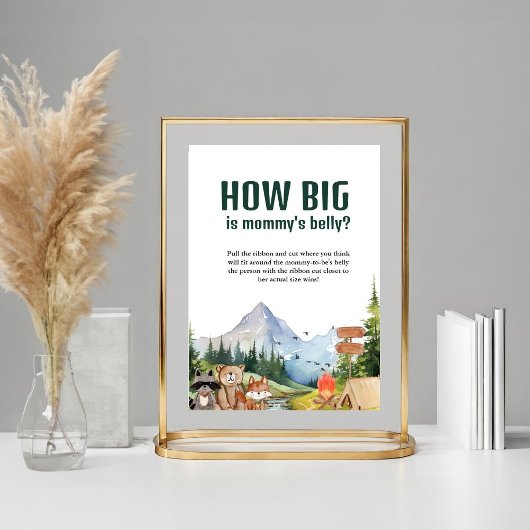 彼女素朴のベリーベイビーのシャワー記号がどれくらい大きいか ポスター