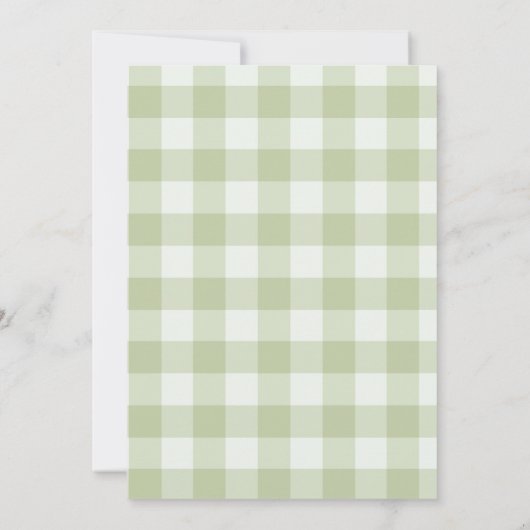 彼女素朴は完璧な抹茶ブライダルシャワーを見つけた 招待状 (裏面)