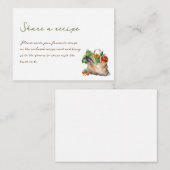 彼女素朴は市場ブライダルシャワーレシピ エンクロージャーカード (正面/裏面)