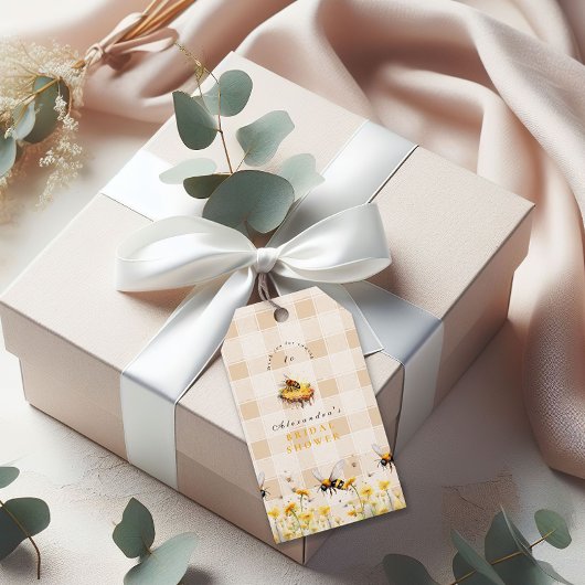 彼女素朴は彼女の蜂蜜のブライダルを見つけた ギフトタグ