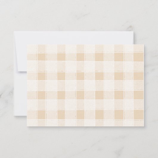 彼女素朴は彼女の蜂蜜のブライダルを見つけた サンキューカード (裏面)