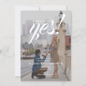 彼女素朴はYesの写真婚約パーティと言った 招待状 (正面)