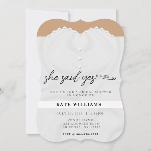 彼女結婚はYesブライダルシャワーと言った 招待状 (正面)