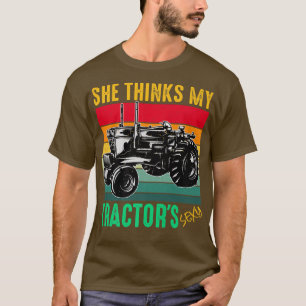 彼女考えマイトラクターズシーおもしろい農家農業L Tシャツ