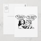 彼女考え考えは ポストカード (正面/裏面)