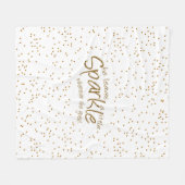 彼女葉はどこへ行っても少し輝く フリースブランケット (正面(横))