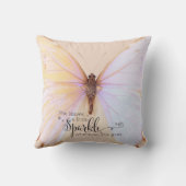 彼女葉は小さな輝く蝶の装飾用クッション クッション (裏面)