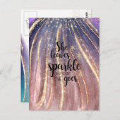 彼女葉は少し輝くラグジュアリーグリッター ポストカード (正面/裏面)