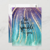 彼女葉は少し輝くラグジュアリーグリッター ポストカード (正面/裏面)