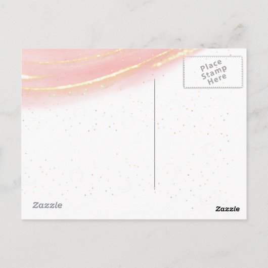 彼女葉は少し輝く贅沢パーソナライズされた ポストカード (裏面)