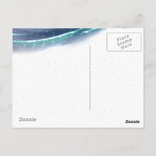 彼女葉は少し輝く贅沢パーソナライズされた ポストカード (裏面)