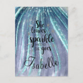 彼女葉は少し輝く贅沢パーソナライズされた ポストカード (正面)