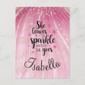 彼女葉は少し輝く贅沢パーソナライズされたP ポストカード (正面)
