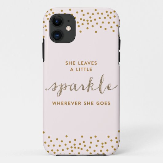彼女葉は少しSparkle iPhoneケースをインストール Case-Mate iPhoneケース (裏面)
