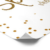 彼女葉は金ゴールドと白の小さな輝きを ポスター (角)