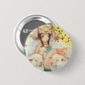彼女蜂のぶつかるボタン 缶バッジ (正面&裏面)