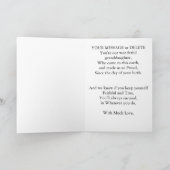 彼女赤と白のためのカスタマイズ可能な卒業カード カード (内部)