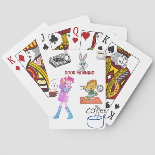 彼女遊のためにコーヒー茶のマグをカード トランプ (裏面)