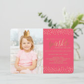彼女離れは少し輝く子供の誕生日招待状 招待状 (スタンド正面)