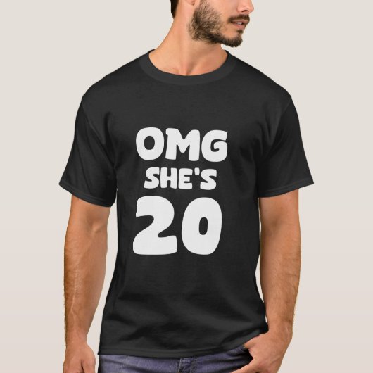 彼女20歳 - 20歳の誕生日 Tシャツ (正面)