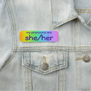 「彼女」の発音のピン 名札