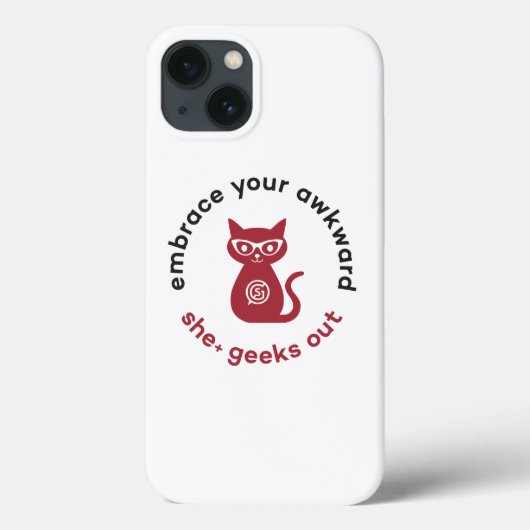 彼女+ ギークは"あなたの扱いにくい" iPhoneの場合を包含します Case-Mate iPhoneケース (裏面)