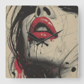 彼女 スクエア壁時計 (正面)