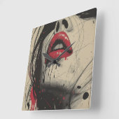 彼女 スクエア壁時計 (傾斜)