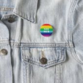 彼女、彼女、発音Lgbtqプライドレインボーホワイト 缶バッジ (インサイチュ)