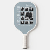 彼女 | 愛する | フォトコラージュ ピックルボールラケット (裏面)