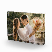 彼女、母、父、または新婚夫婦のためのカスタム写真ギフト フォトブロック (右)