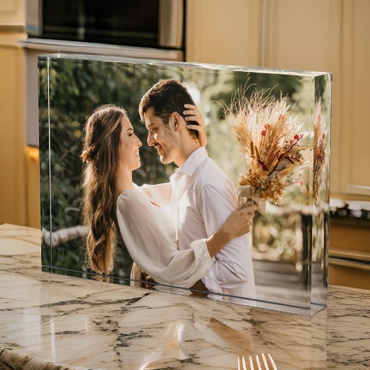 彼女、母、父、または新婚夫婦のためのカスタム写真ギフト フォトブロック