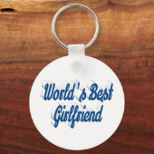 彼女 海 青い文字 キーホルダー (正面)