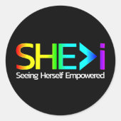 彼女>私は自分が力を与えられるのを見ている ラウンドシール (正面)