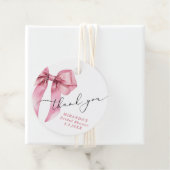 彼女、結婚します ピンクボウ ブライダル サンクス フェイバータグ (インサイチュ)