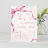 彼女、結婚するのよ ブッシュピンクの花束 ブライダルシャワー 招待状 (スタンド正面)