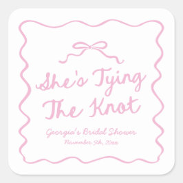 彼女、結婚式の準備中！　遊び心あふれるウェディングシャワーパーティ スクエアシール