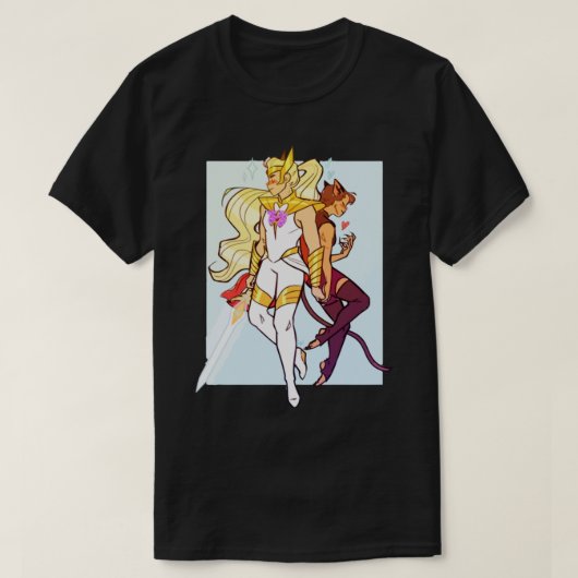 彼女ra catraステッカー tシャツ (デザイン正面)
