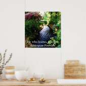 彼学は教え. – エチオピア諺 ポスター (キッチン)