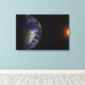 彼岸の地球。 キャンバスプリント (インサイチュ (ウッドフロア))
