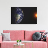 彼岸の地球。 キャンバスプリント (インサイチュ (リビング))